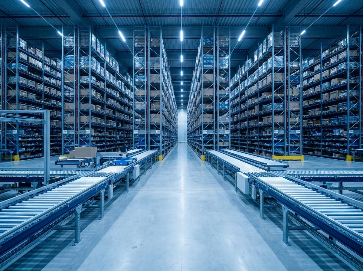 Rayonnages d'un entrepôt logistique